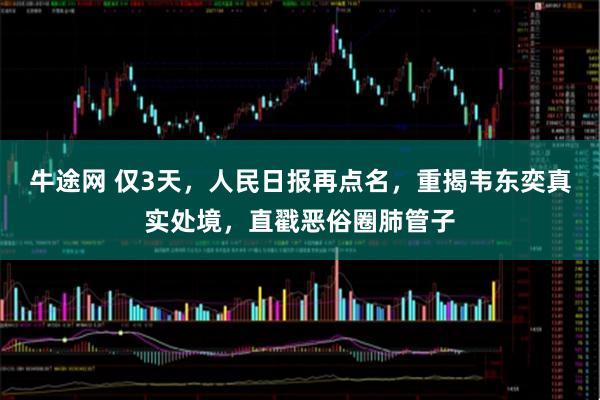 牛途网 仅3天，人民日报再点名，重揭韦东奕真实处境，直戳恶俗圈肺管子