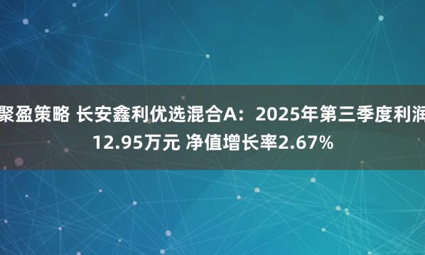 聚盈策略 长安鑫利优选混合A：2025年第三季度利润12.95万元 净值增长率2.67%