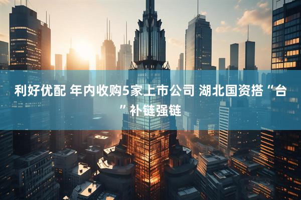 利好优配 年内收购5家上市公司 湖北国资搭“台”补链强链